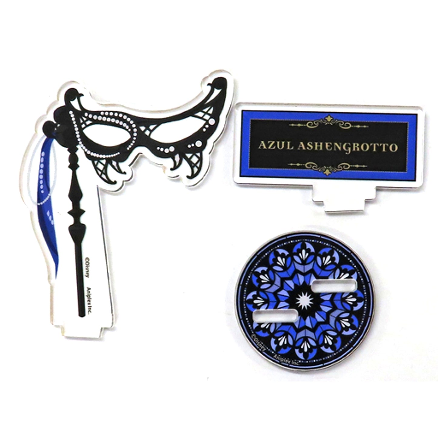 Azul Ashengrotto Disney Twisted Wonderland Glorious Masquerade Crimson Flower and Bell of Salvation Mask Wand Style Acrylic Stand Collection Masquerade Dress Ver. [USED]