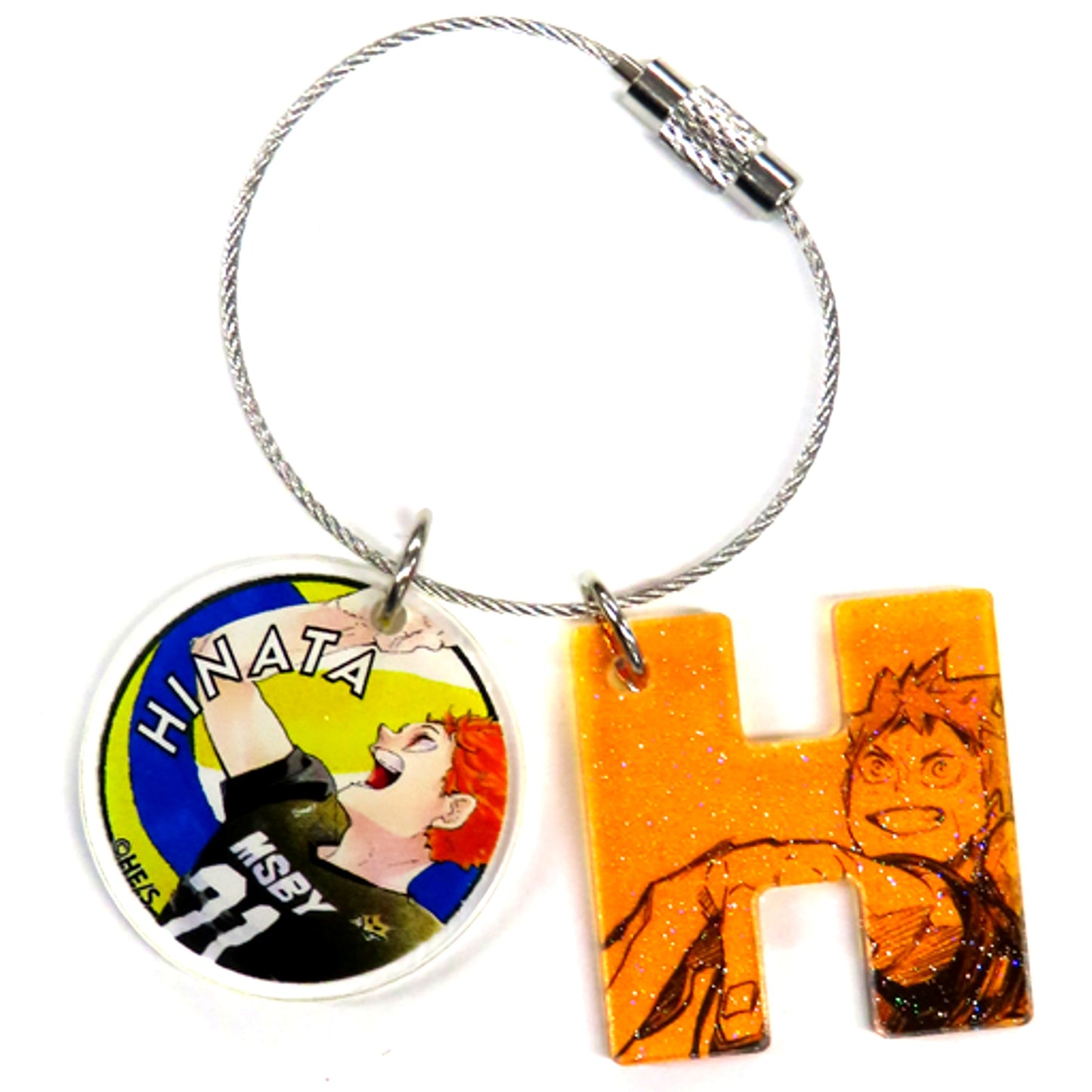 Shoyo Hinata Motif Double Acrylic Keychain Haikyu!! 2-Ren [USED]