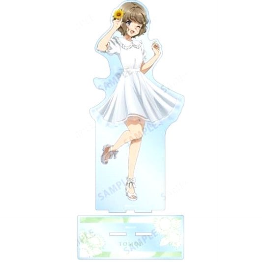 Tomoe Koga Rascal Does Not Dream of Bunny Girl Senpai Newly Drawn Illustration Extra Large Acrylic Stand Sunflower and White One-Piece Dress Ver [USED]