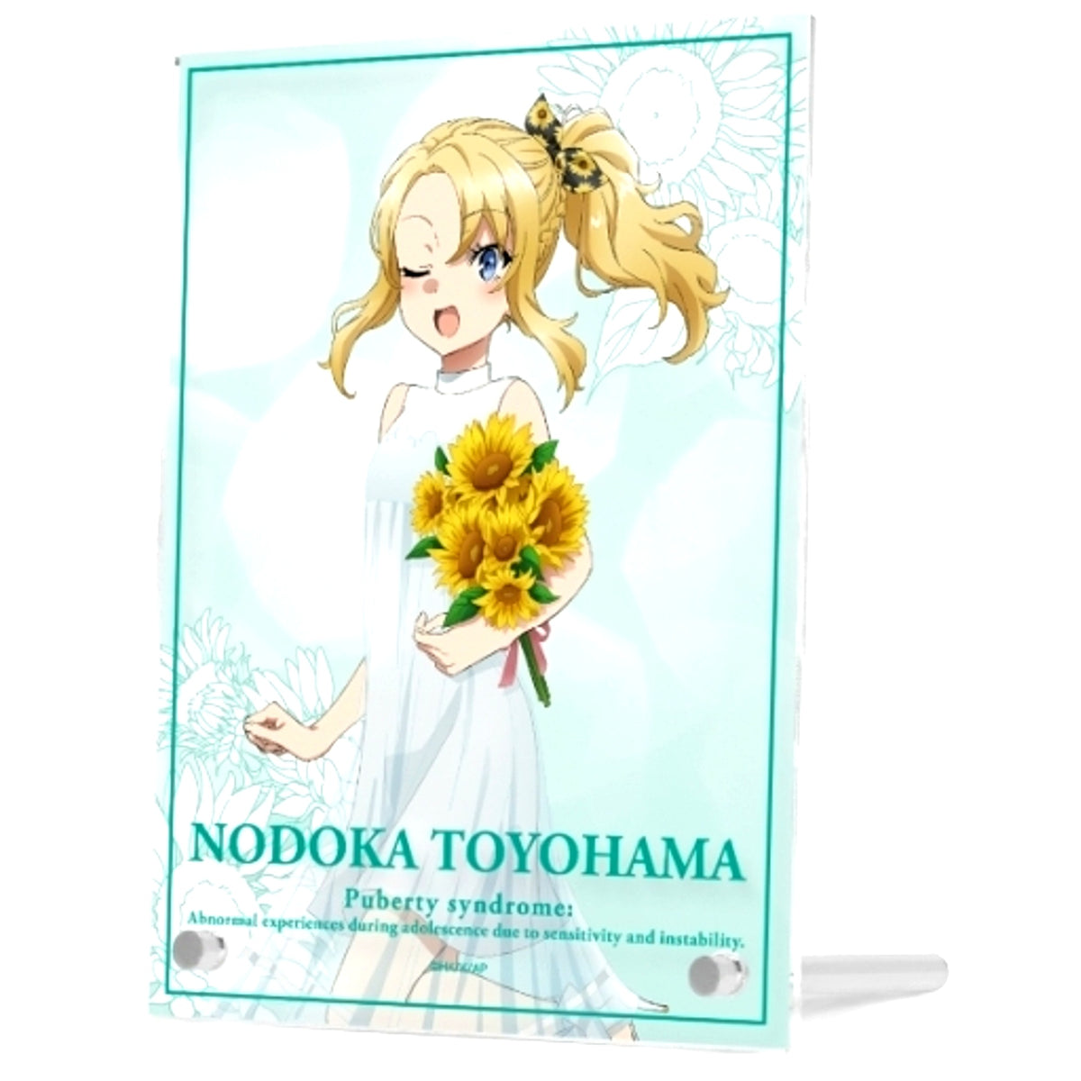 Nodoka Toyohama Rascal Does Not Dream of Bunny Girl Senpai Sunflower and White Dress Ver. New Illustration Acrylic Art Panel [USED]