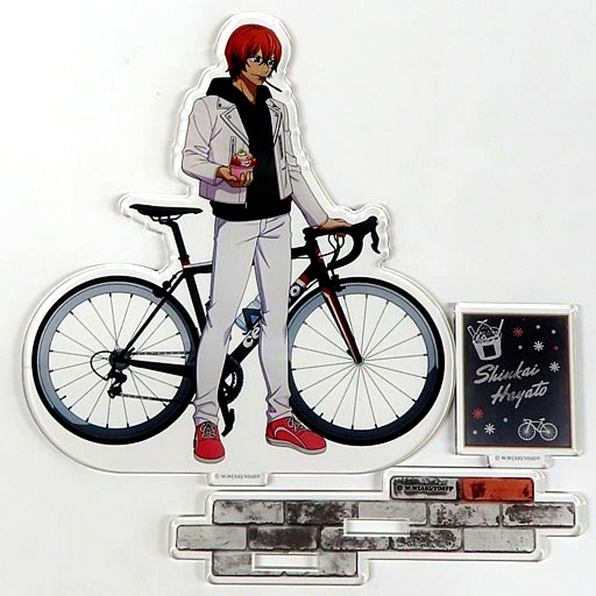 Hayato Shinkai Acrylic Stand Yowamushi Pedal LIMIT BREAK x Manhattan Roll Ice Cream [USED]