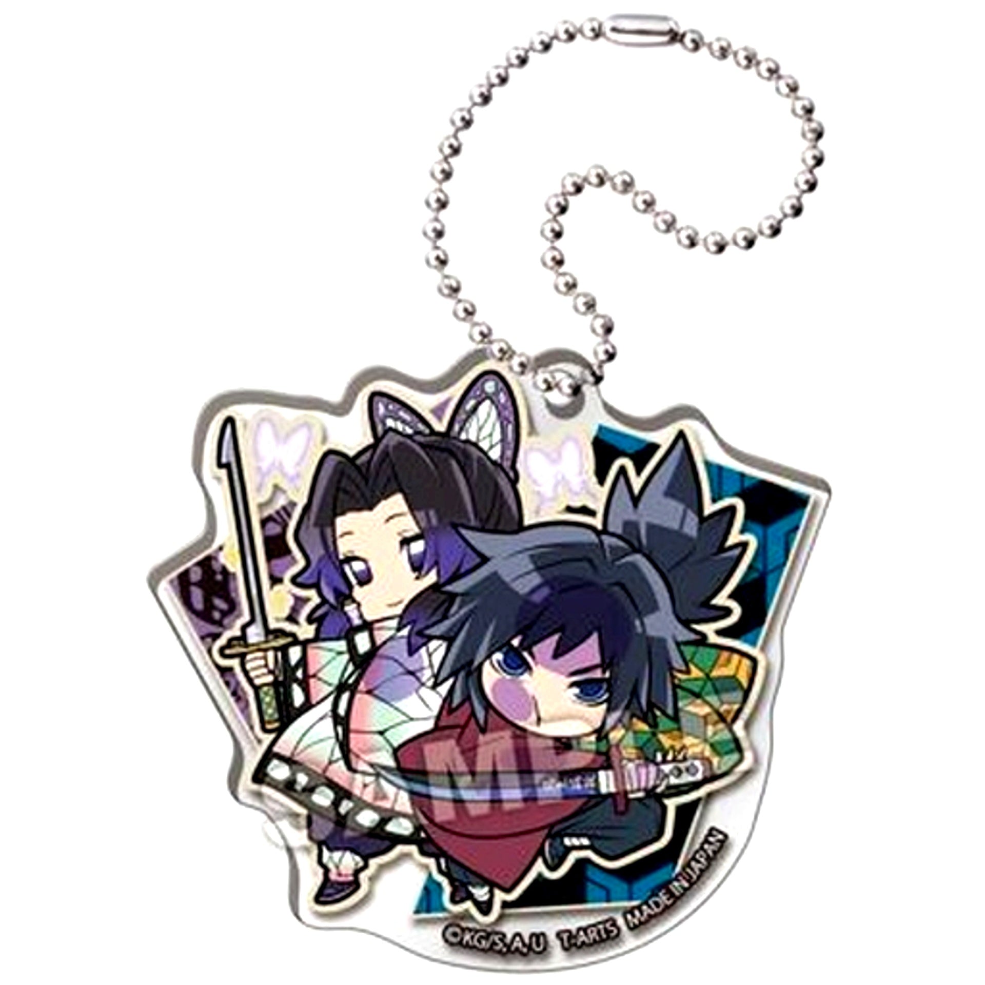 Giyu Tomioka & Shinobu Kocho Pita Deforme Demon Slayer Kimetsu no Yaiba Unity Acrylic Keychain [USED]
