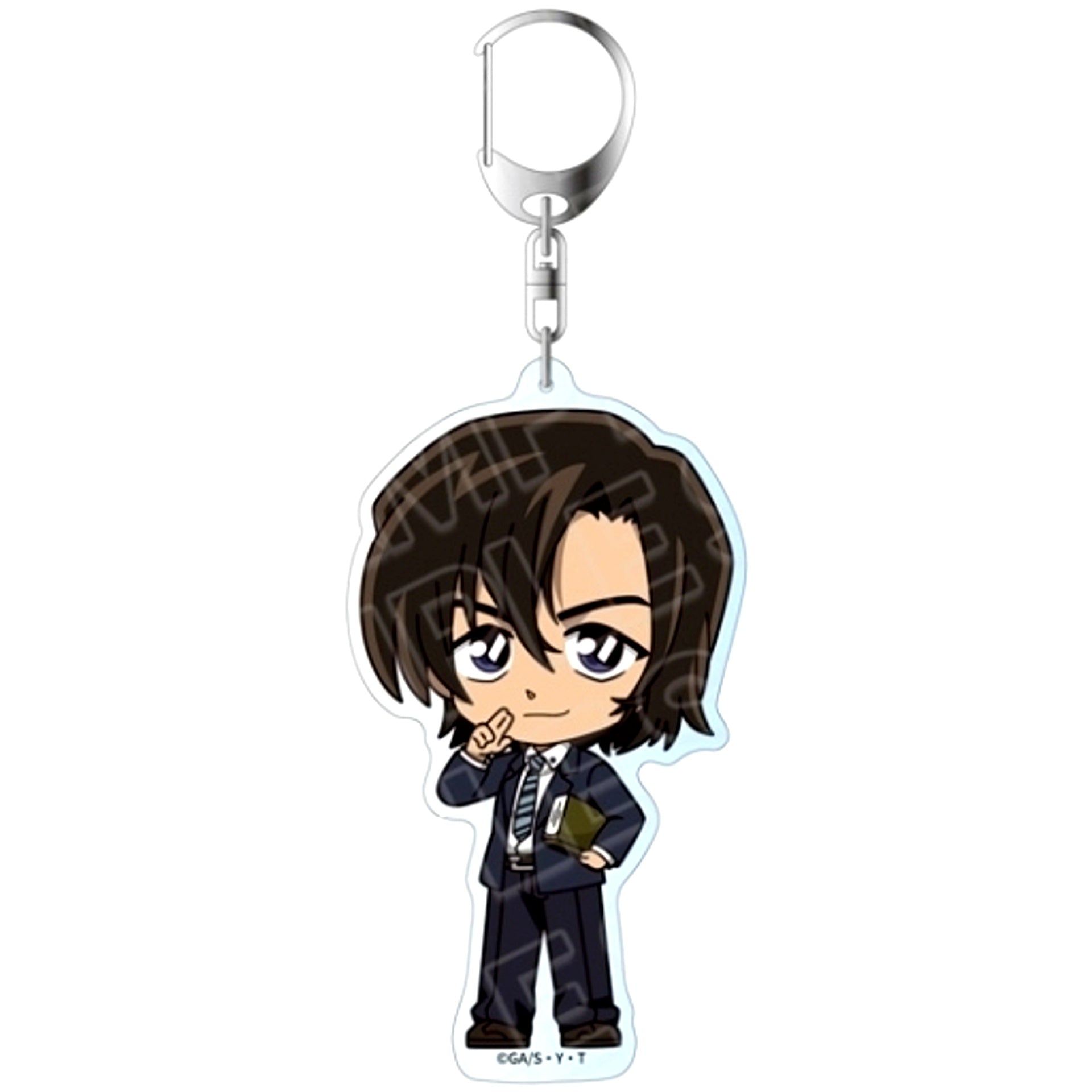 Kenji Hagiwara Detective Conan Deka Keychain Deformed Autumn ver. [USED]