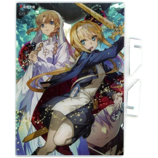 Alice, Selka & Kirito A5 Acrylic Panel Bundle Bonus for Light Novel Sword Art Online Unital Ring VI Vol. 27 Melonbooks Limited Edition [USED]