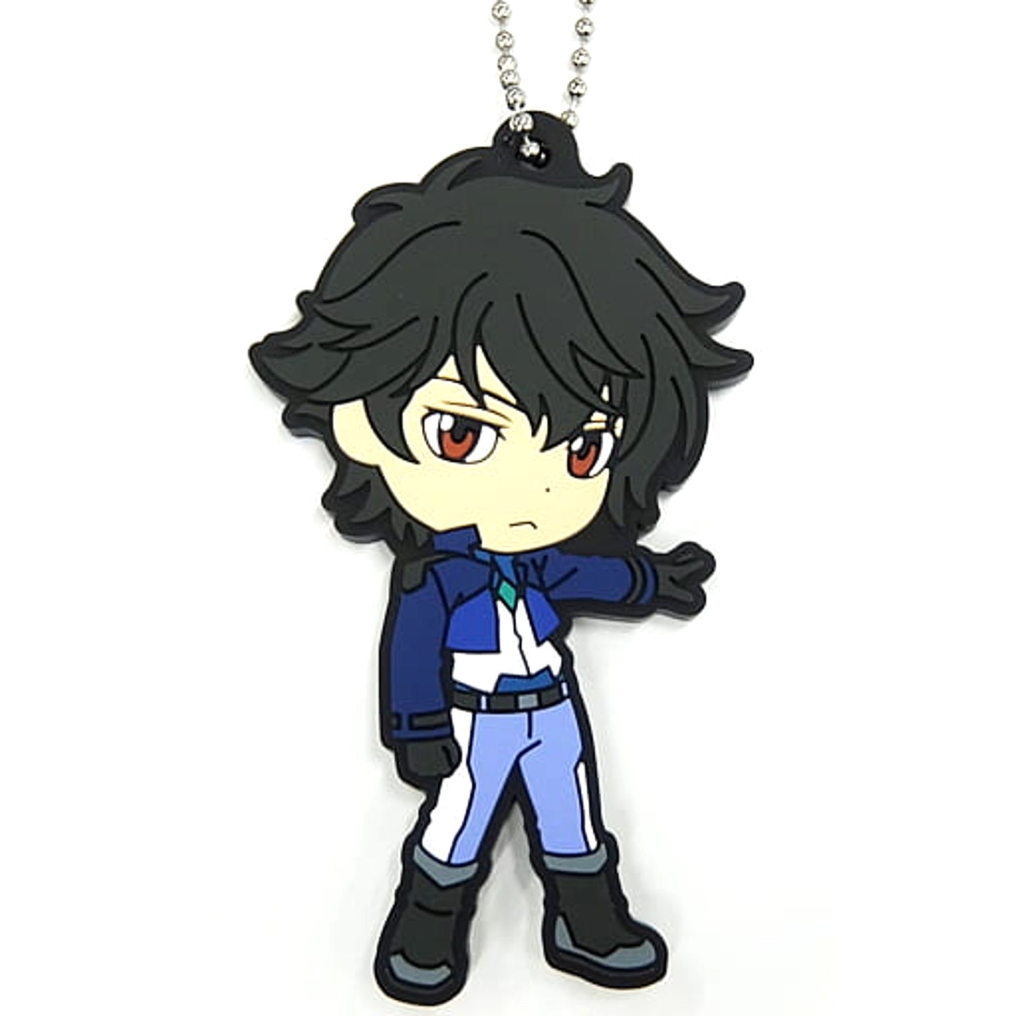 Mobile Suit Gundam: The Witch from Mercury Setsuna F. Seiei Ichiban Kuji Rubber Keychain Kyunchara Illustrations Prize G [USED]