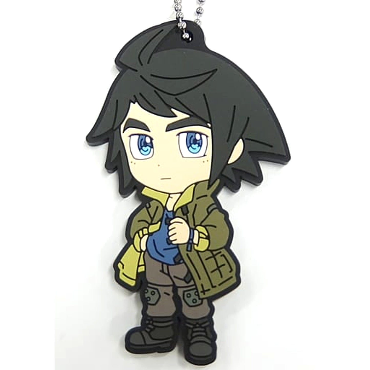 Mobile Suit Gundam: The Witch from Mercury Mikazuki Augus Ichiban Kuji Rubber Keychain Kyunchara Illustrations Prize G [USED]