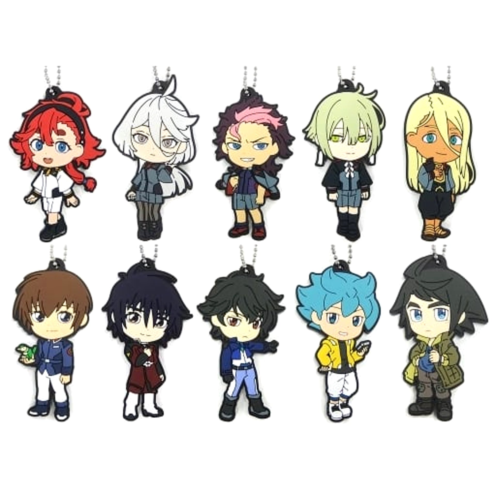 Mobile Suit Gundam: The Witch from Mercury Suletta Mercury & Others All 10 Types Set Ichiban Kuji Rubber Keychain Kyunchara Illustrations Prize G [USED]