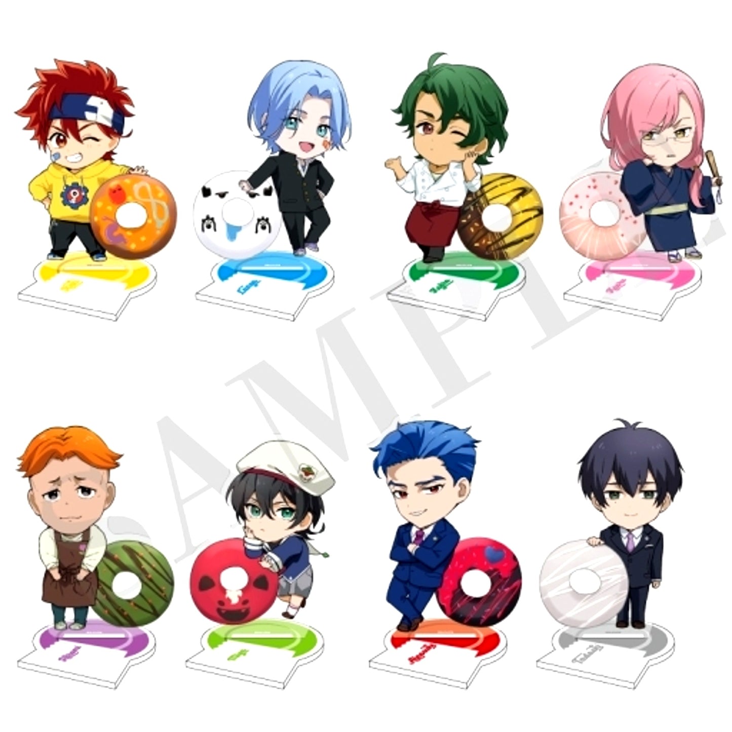 Set of 8 SK8 the Infinity Twin Face Collection Acrylic Stand [USED]