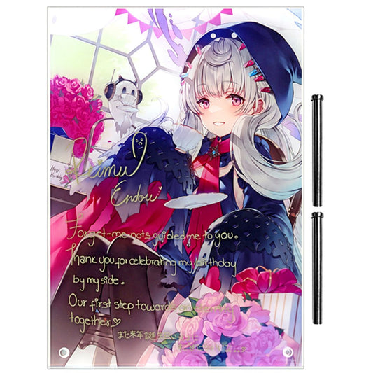 Endou Reimu Autographed Message Acrylic Panel Virtual YouTuber Nijisanji 2022 [USED]