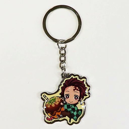 Tanjiro Kamado Takoyaki 2 Demon Slayer Kimetsu no Yaiba Regional Metal Keychain Osaka Limited [USED]