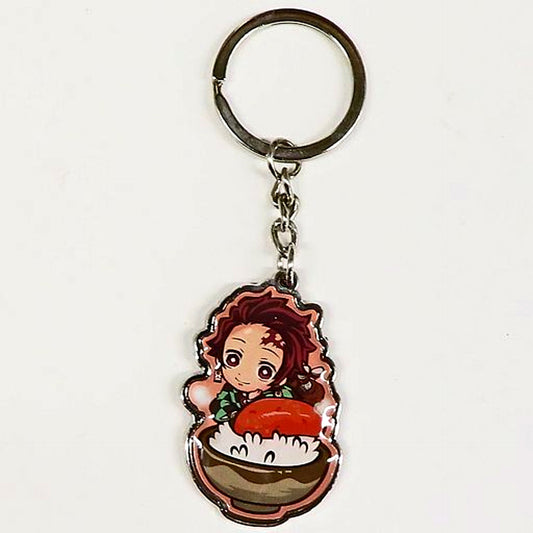 Tanjiro Kamado Mentaiko Local Demon Slayer Metal Keychain Fukuoka Limited [USED]