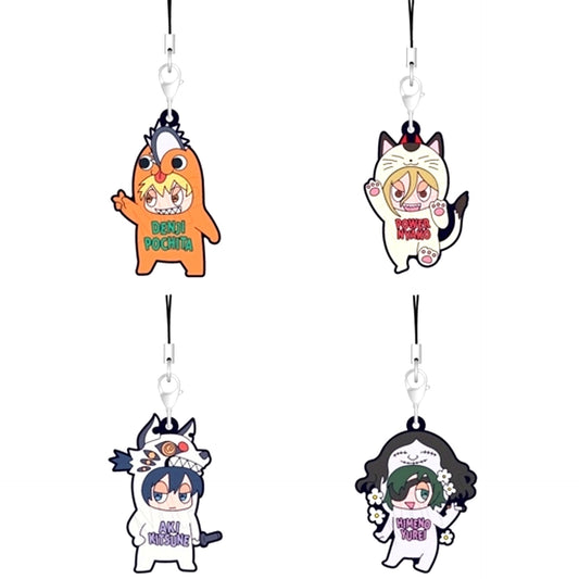 Set of 4 Chainsaw Man Rubber Strap [USED]
