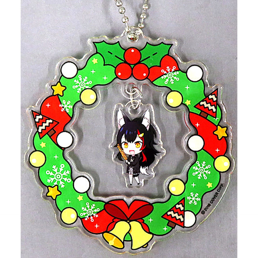 Ookami Mio Swaying Acrylic Keychain Mini Character Virtual YouTuber Hololive in Fuji-Q Highland SNOW WORLD [USED]