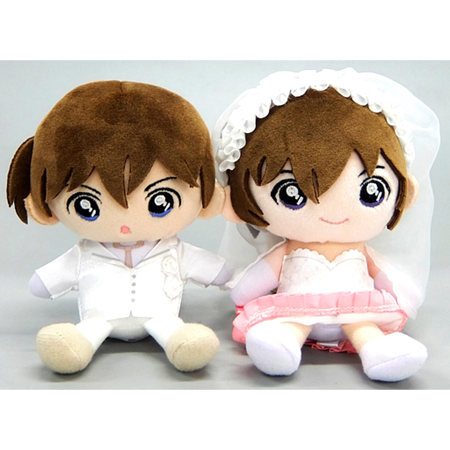Wataru Takagi and Miwako Sato Wedding Ver. Osuwari Plush Set Detective Conan Weekly Shonen Sunday Subscriber Limited Applicant All Service Sunday Webry Limited Edition [USED]