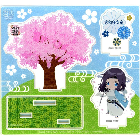 Yamatonokami Yasusada Toku: Touken Ranbu Hanamaru Hana no Maki Sakura Chibi Character Acrylic Diorama Stand [USED]