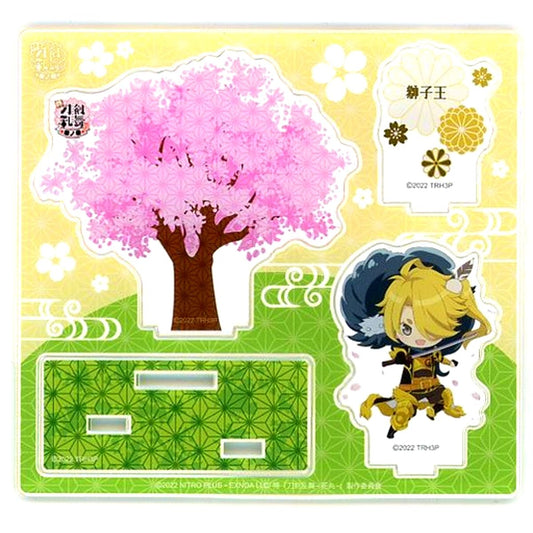 Shishiou Toku: Touken Ranbu Hanamaru Hana no Maki Sakura Chibi Character Acrylic Diorama Stand [USED]
