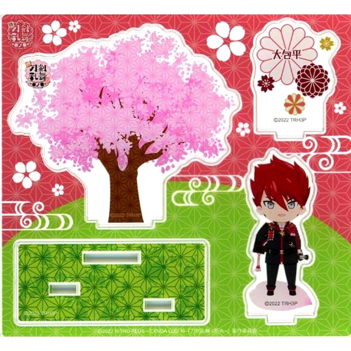 Ookanehira Toku: Touken Ranbu Hanamaru Hana no Maki Chibi Character Acrylic Diorama Stand Sakura [USED]