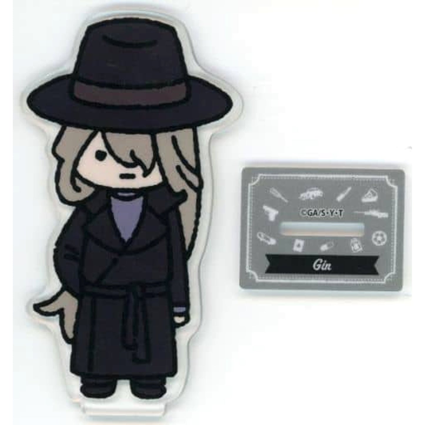 Detective Conan Gin Sega Lucky Kuji Online Yurucolle Acrylic Stand Prize D-6 [USED]