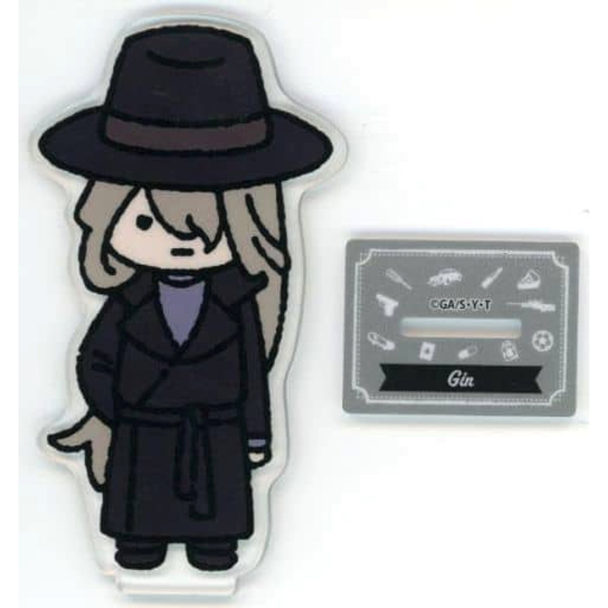 Detective Conan Gin Sega Lucky Kuji Online Yurucolle Acrylic Stand Prize D-6 [USED]