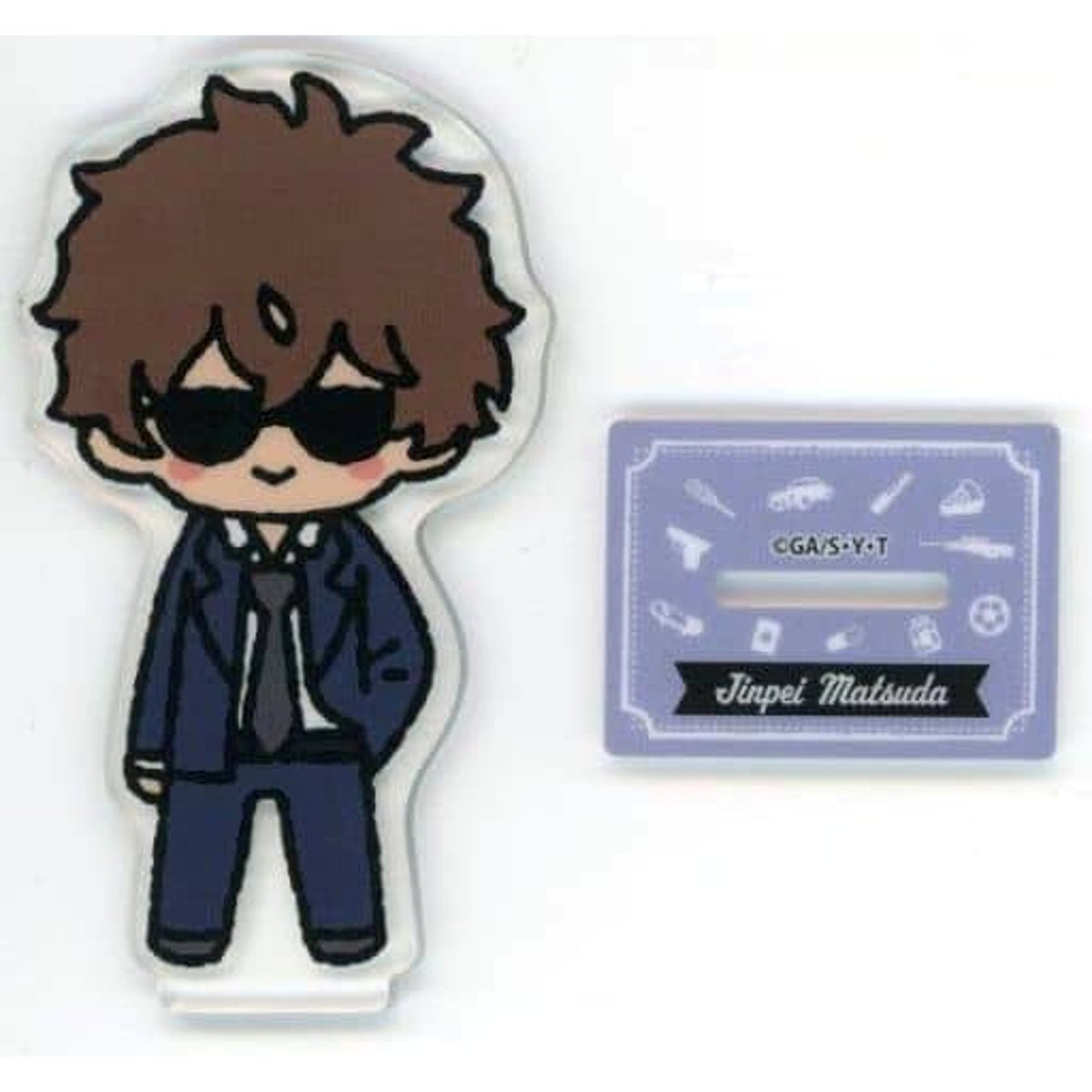 Detective Conan Jinpei Matsuda Sega Lucky Kuji Online Yurucolle Acrylic Stand Prize D-11 [USED]