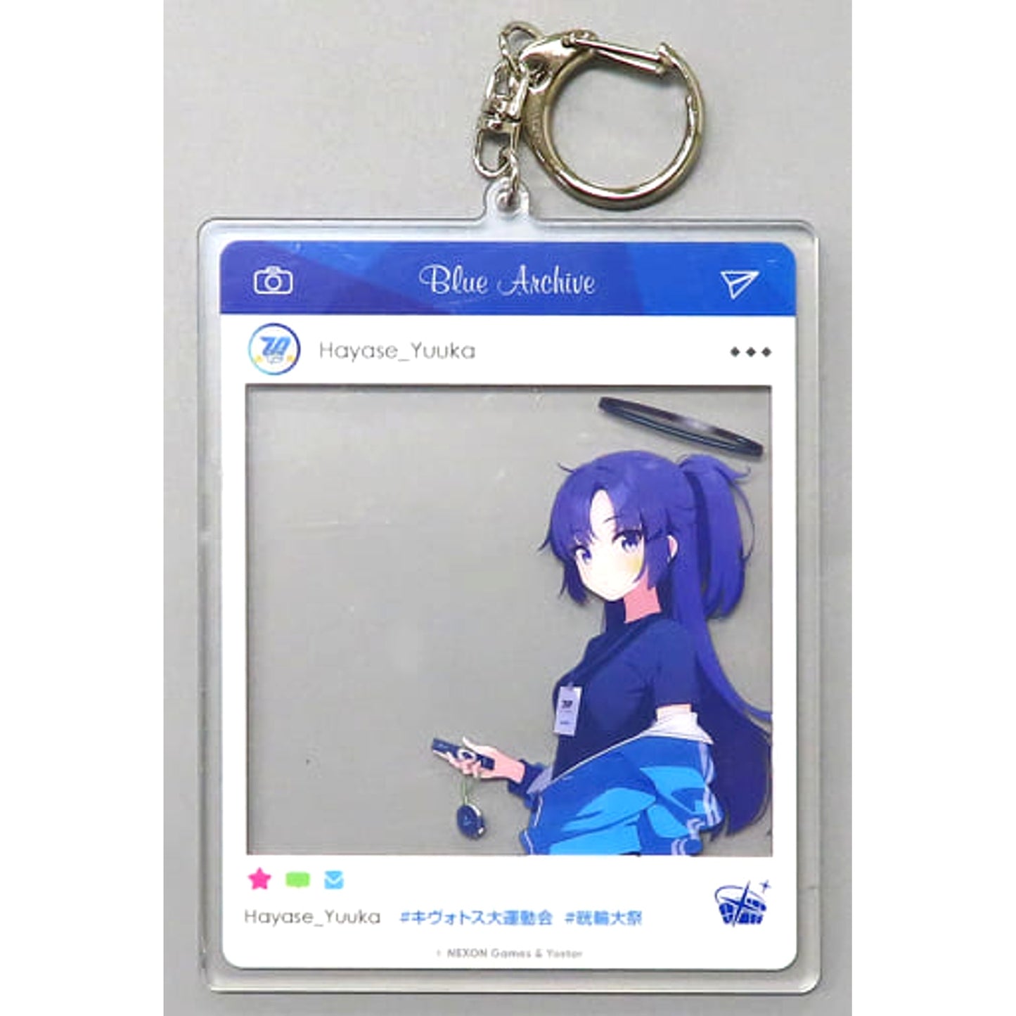Blue Archive Yuuka Photo Frame Style Acrylic Keychain Kivotos Halo Festival Keychains [USED]