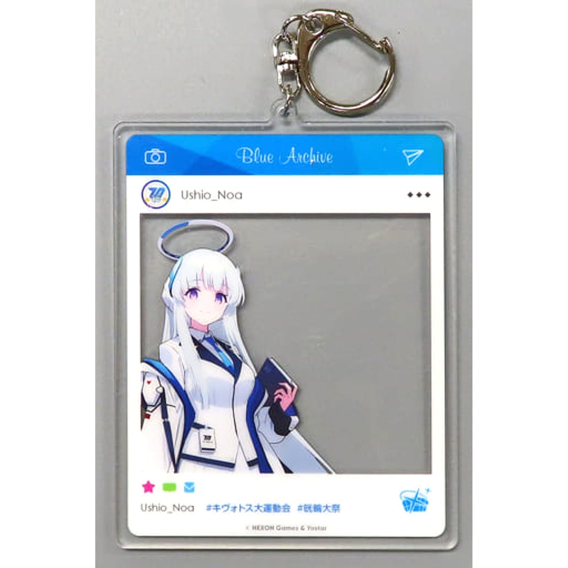 Blue Archive Noa Photo Frame Style Acrylic Keychain Kivotos Halo Festival Keychains [USED]