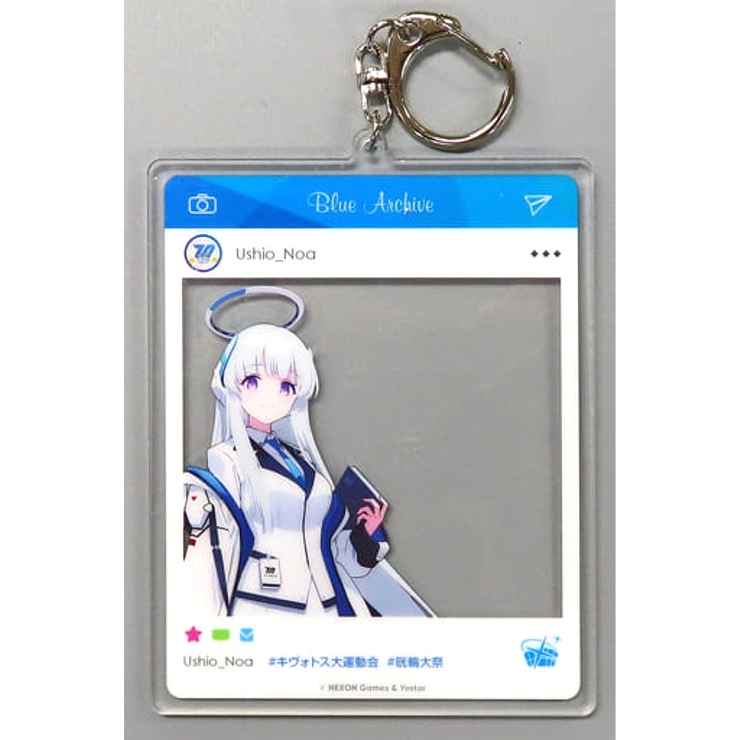 Blue Archive Noa Photo Frame Style Acrylic Keychain Kivotos Halo Festival Keychains [USED]