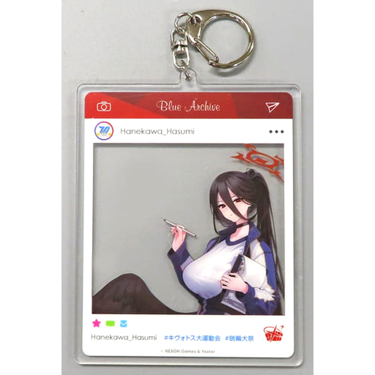 Blue Archive Hasumi Photo Frame Style Acrylic Keychain Kivotos Halo Festival Keychains [USED]