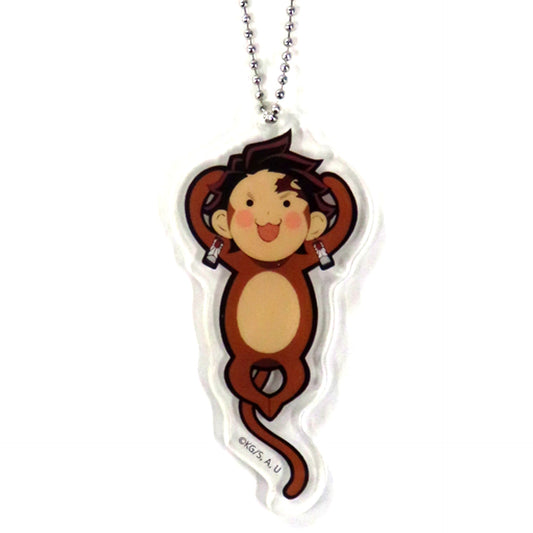 Tanjiro Kamado Demon Slayer: Kimetsu no Yaiba Uzui's I am a God Acrylic Charm B Character Emaki Cafe [USED]