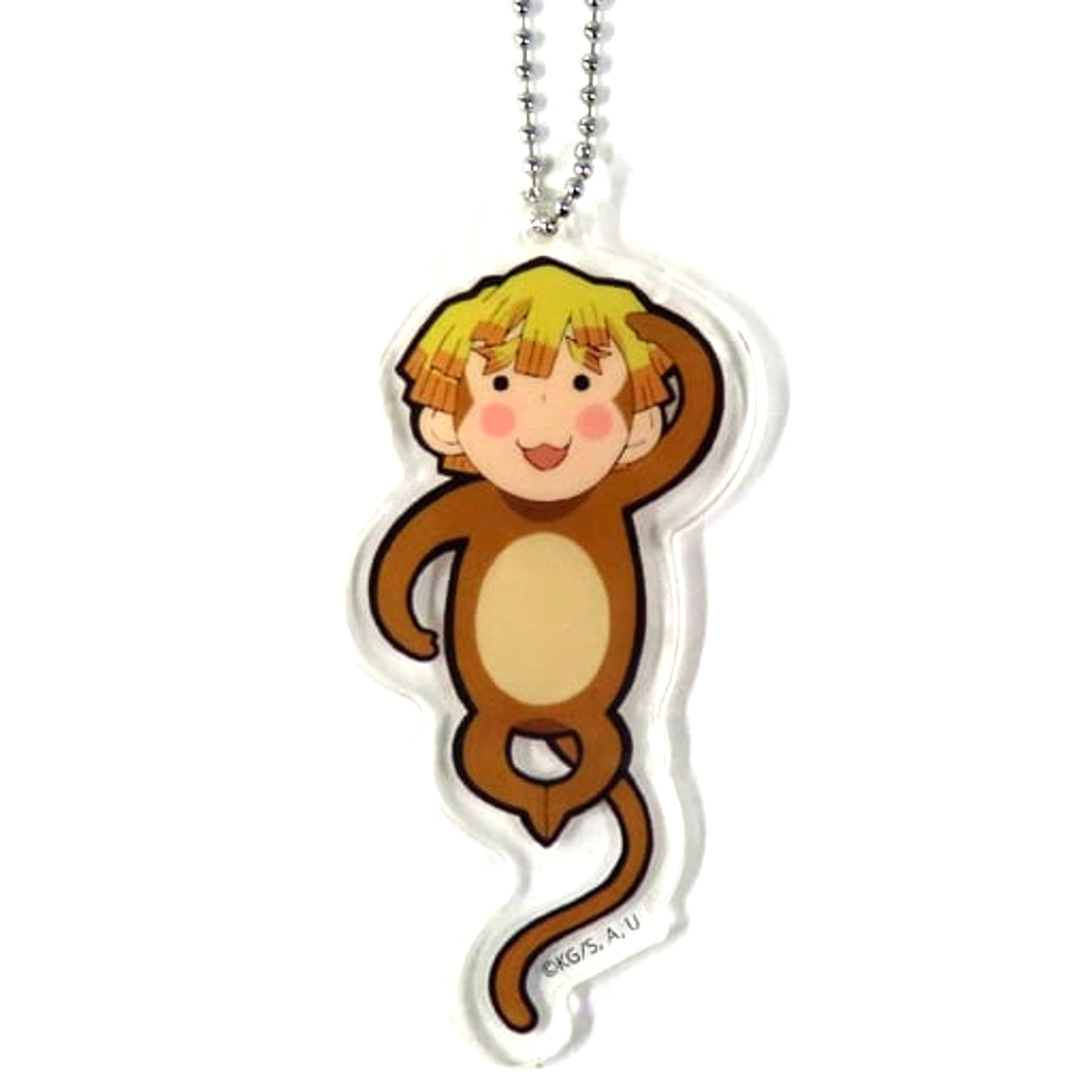Zenitsu Agatsuma Demon Slayer: Kimetsu no Yaiba Uzuis I am God Acrylic Charm B Character Emaki Cafe [USED]