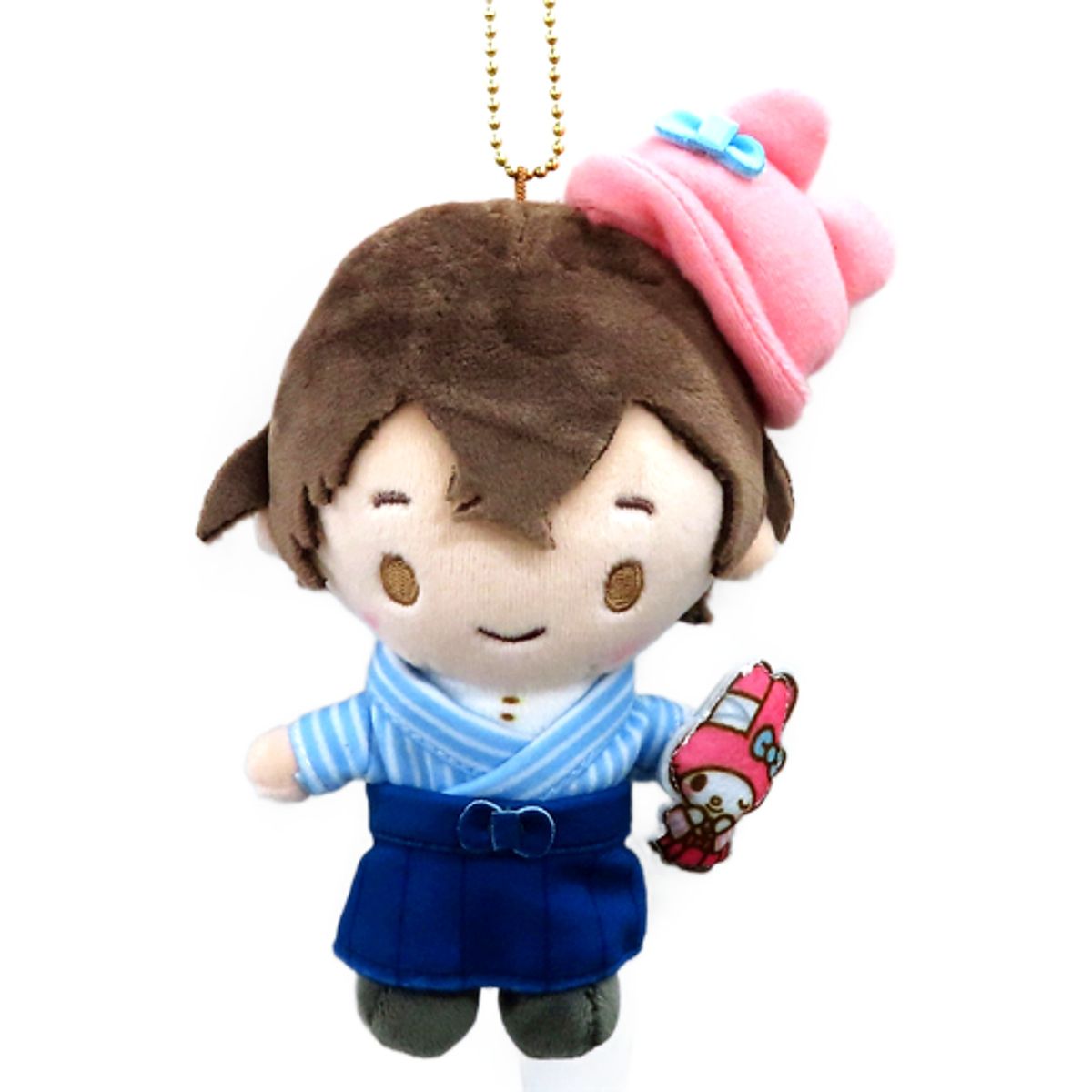 Bungo Stray Dogs x Sanrio Characters Osamu Dazai My Melody Munyugurumi Ball Chain Keychains [USED]