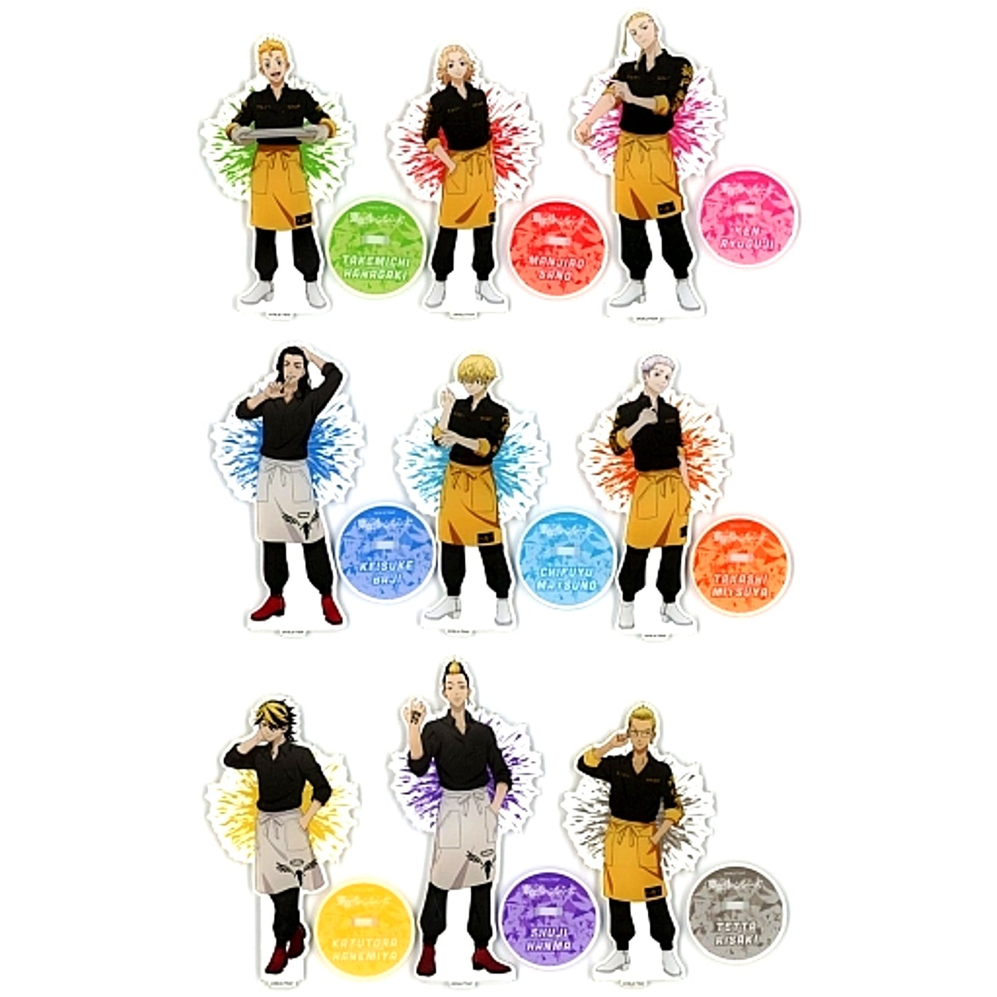 Set of 9 Tokyo Revengers x cookpadLive Toman Festival Vol. 2 Acrylic Stand [USED]