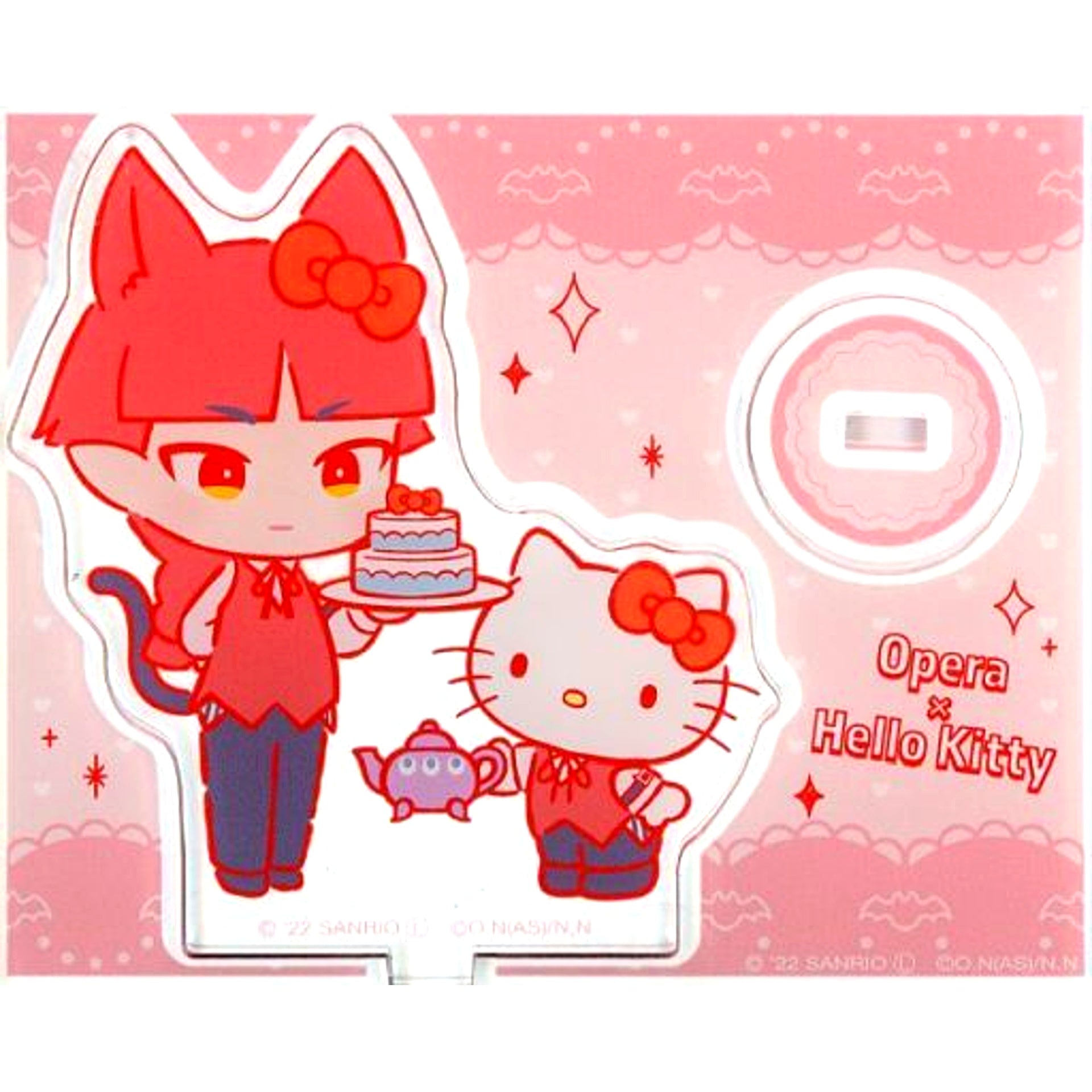 Opera & Hello Kitty Acrylic Stand Welcome to Demon School! Iruma-kun x Sanrio Characters POP UP STORE in Loft [USED]