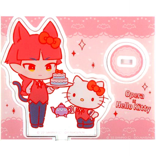 Opera & Hello Kitty Acrylic Stand Welcome to Demon School! Iruma-kun x Sanrio Characters POP UP STORE in Loft [USED]