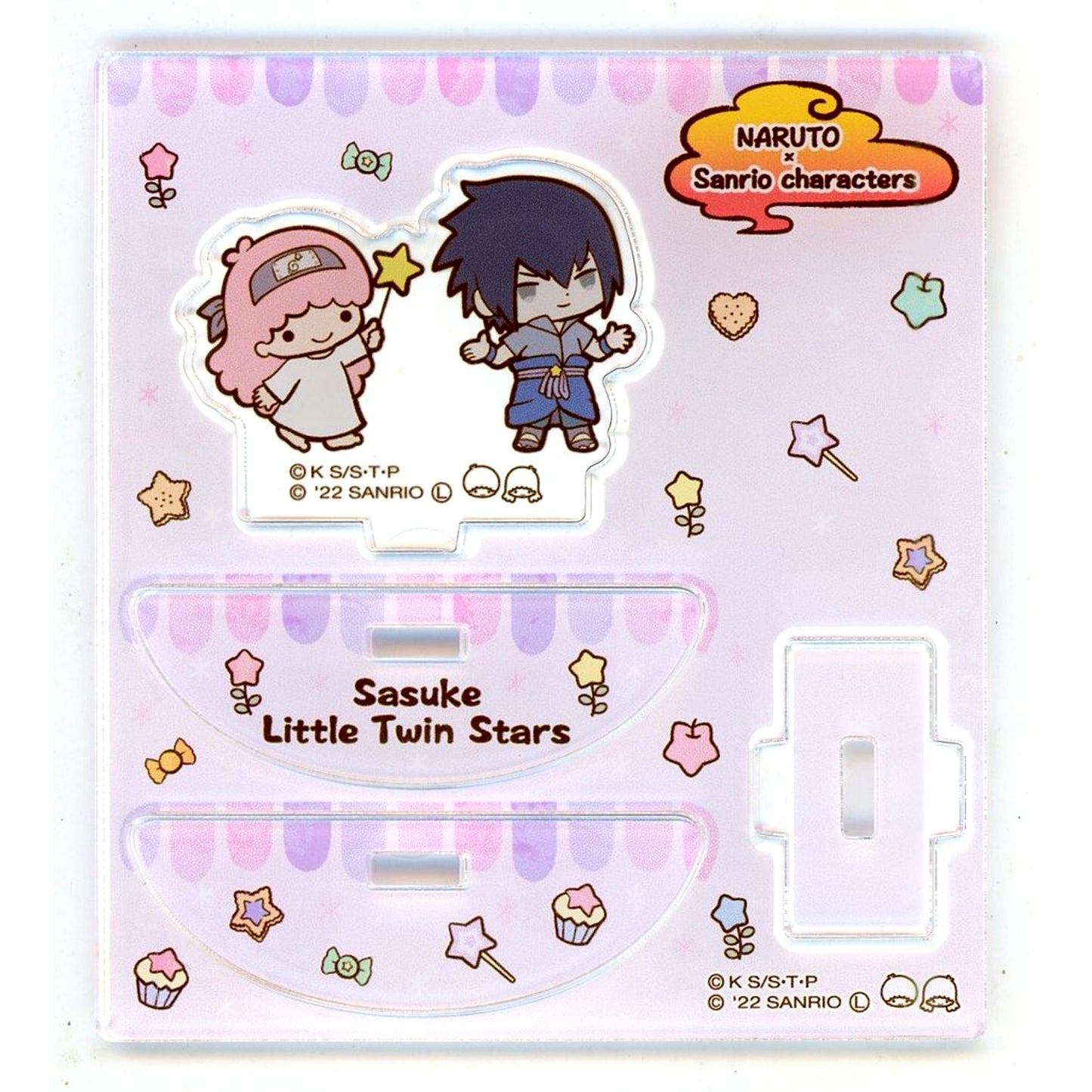 Sasuke & Lala Swaying Acrylic Stand Naruto Shippuden x Sanrio Characters [USED]