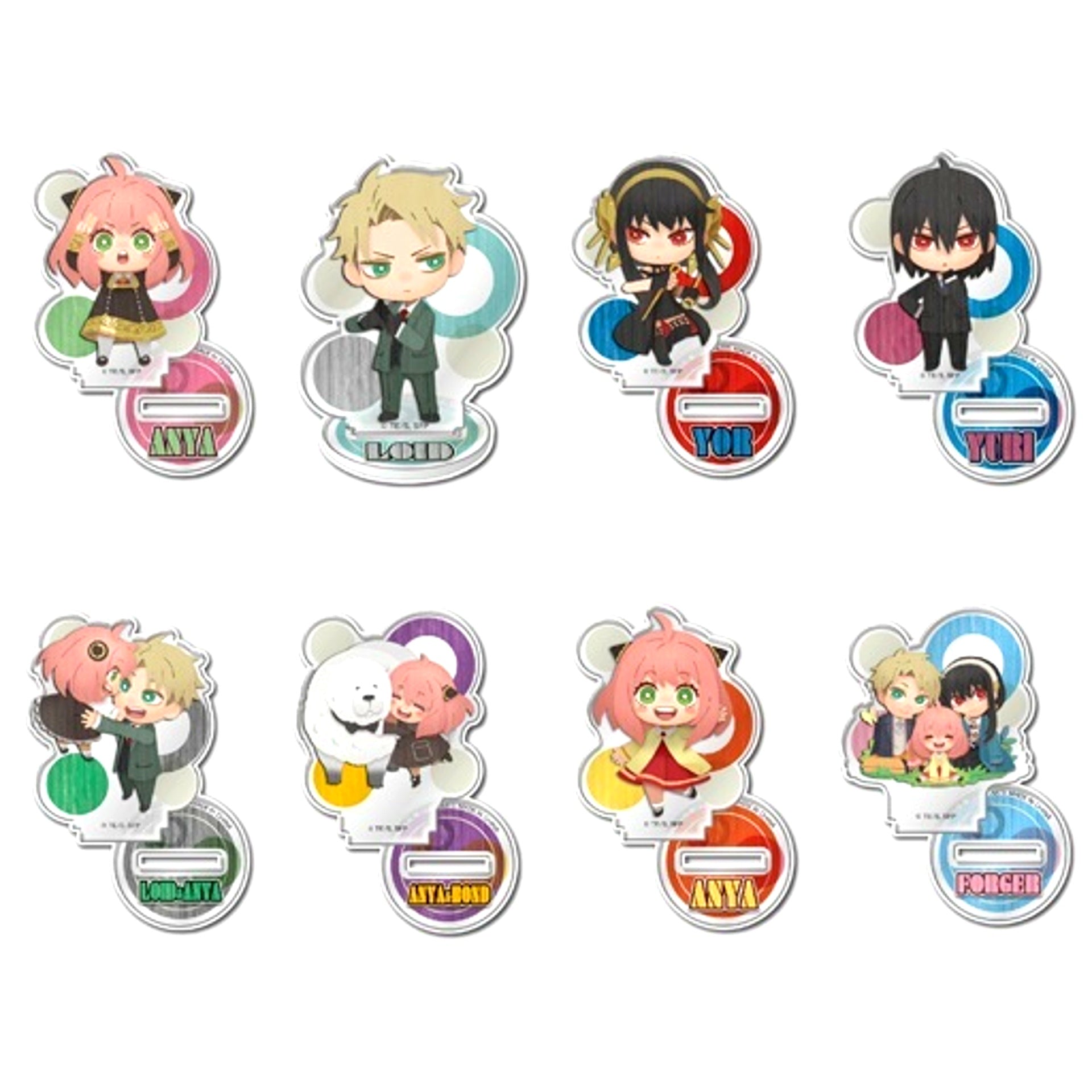 Set of 8 Papercraft SPY x FAMILY Acrylic Stand [USED]