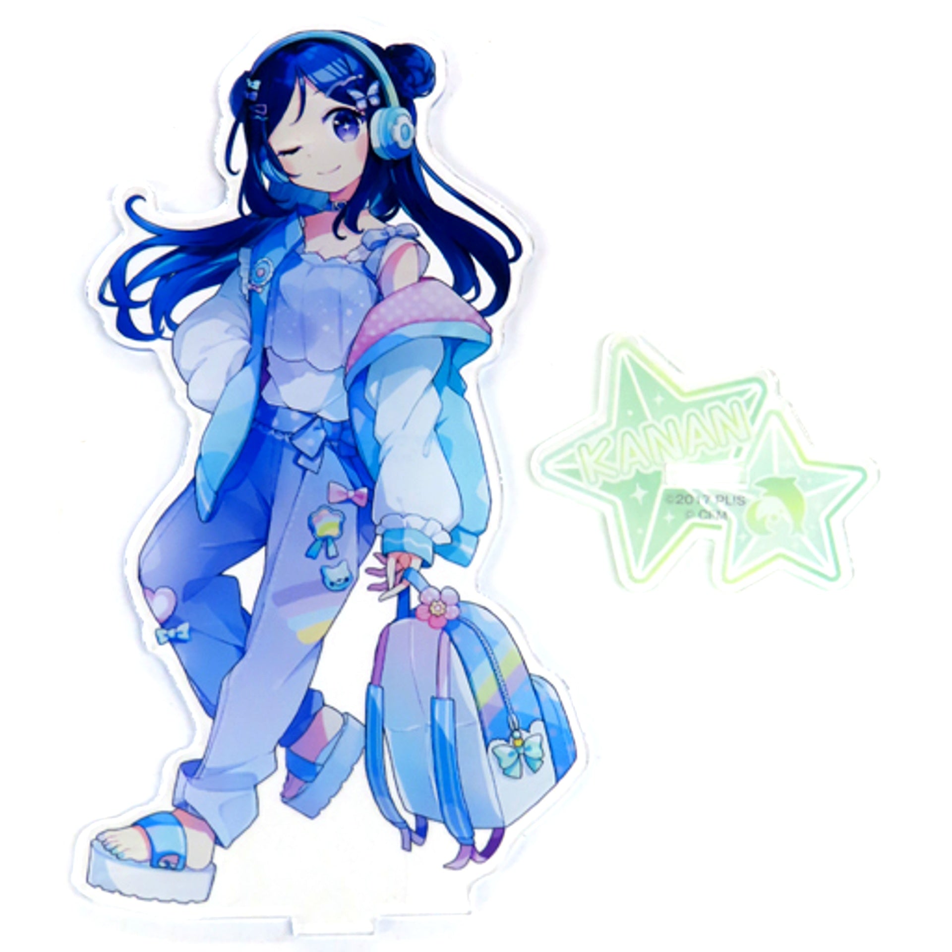 Kanan Matsuura BIG Acrylic Stand Love Live! Sunshine!! x Hatsune Miku Village Vanguard Ltd [USED]