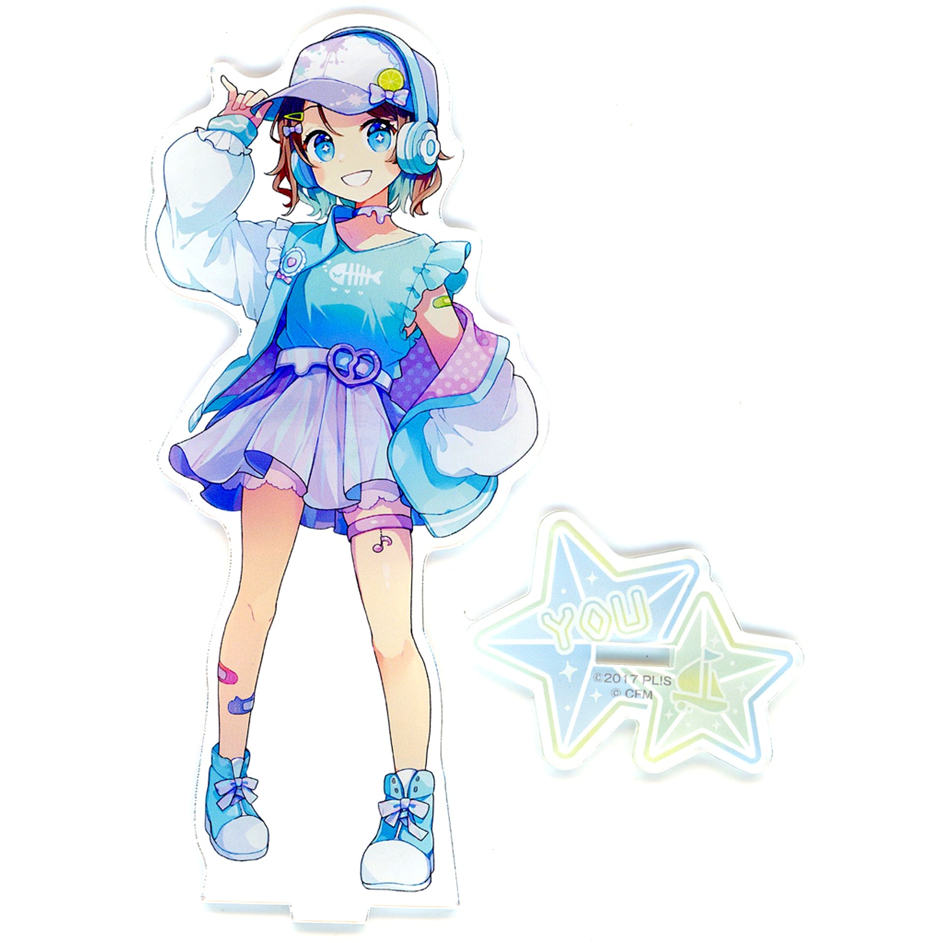 You Watanabe BIG Acrylic Stand Love Live! Sunshine!! x Hatsune Miku Village Vanguard Ltd [USED]