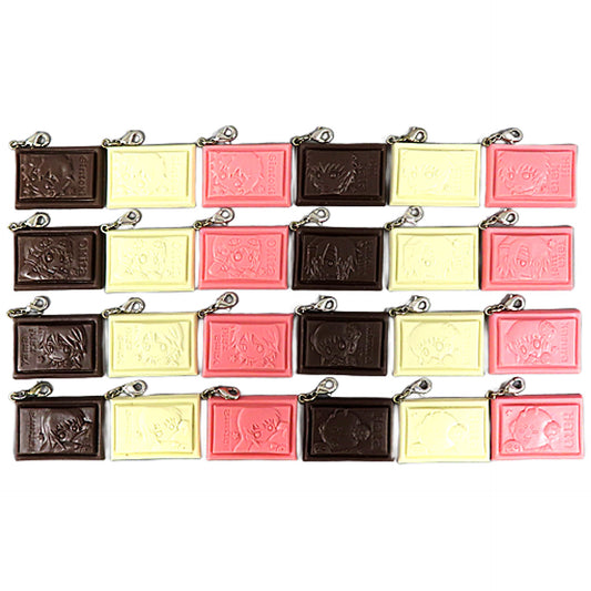 Gintama Gintoki Sakata & Others Ginsan's Chocolate Board Fortune Telling Mascot With Lobster Clasp All 14 Types Set Keychains [USED]