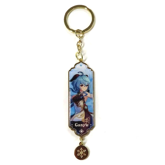 Genshin Ganyu Plenilune Gaze Character Metal Epoxy Keyring Keychains [USED]