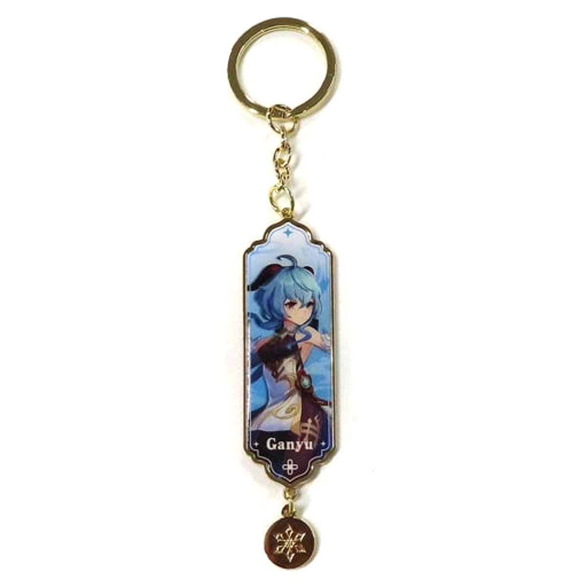 Genshin Ganyu Plenilune Gaze Character Metal Epoxy Keyring Keychains [USED]