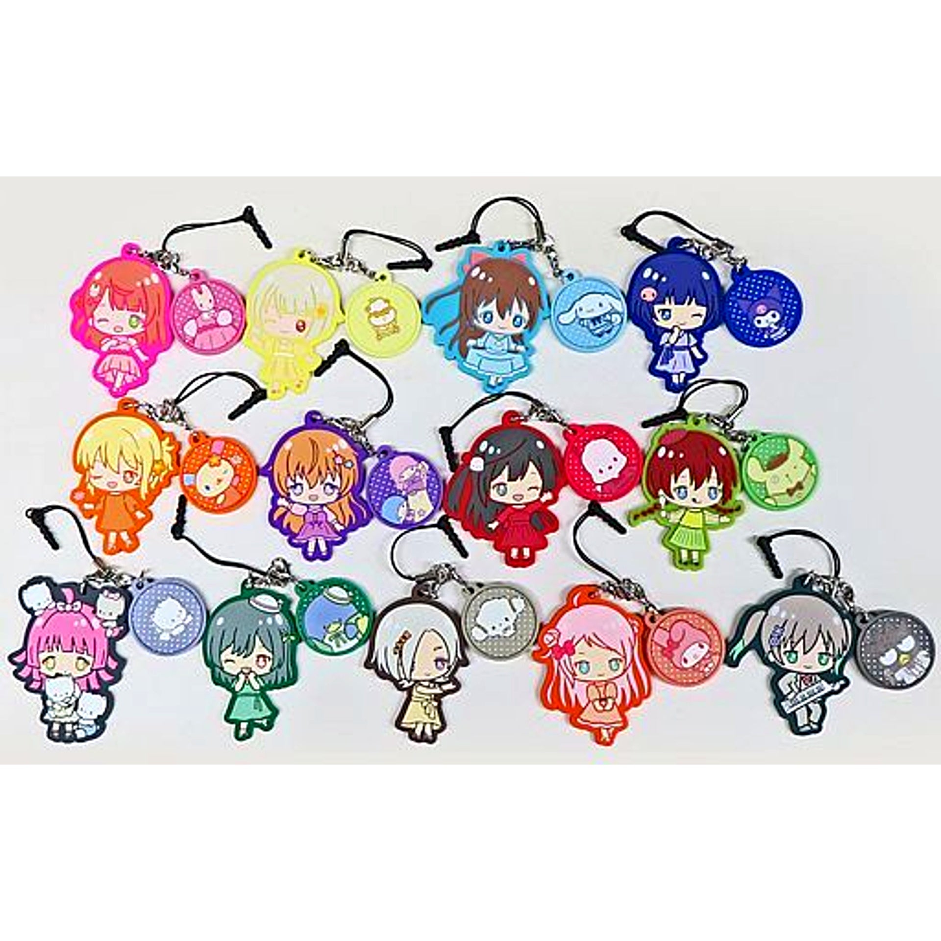 Set of 13 Love Live! Nijigasaki High School Idol Club x Sanrio Characters Rubber Strap [USED]
