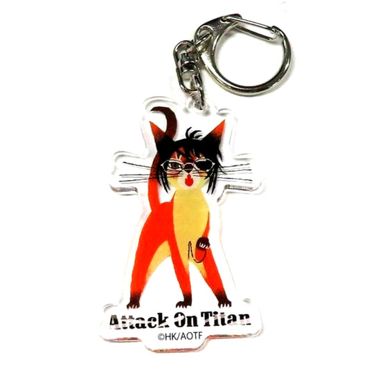 Hange Cat Attack on Titan x RE:SHAZAMA Acrylic Charm Collection Illustrations by Kuroneko Design [USED]
