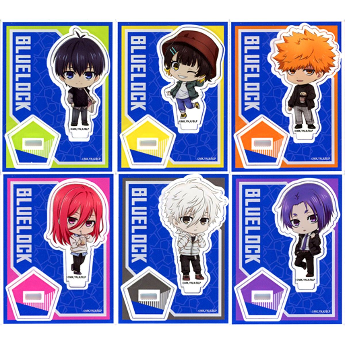 Set of 6 Blue Lock POP UP SHOP in OIOI Trading Acrylic Stand Private Clothes Mini Character Ver. [USED]