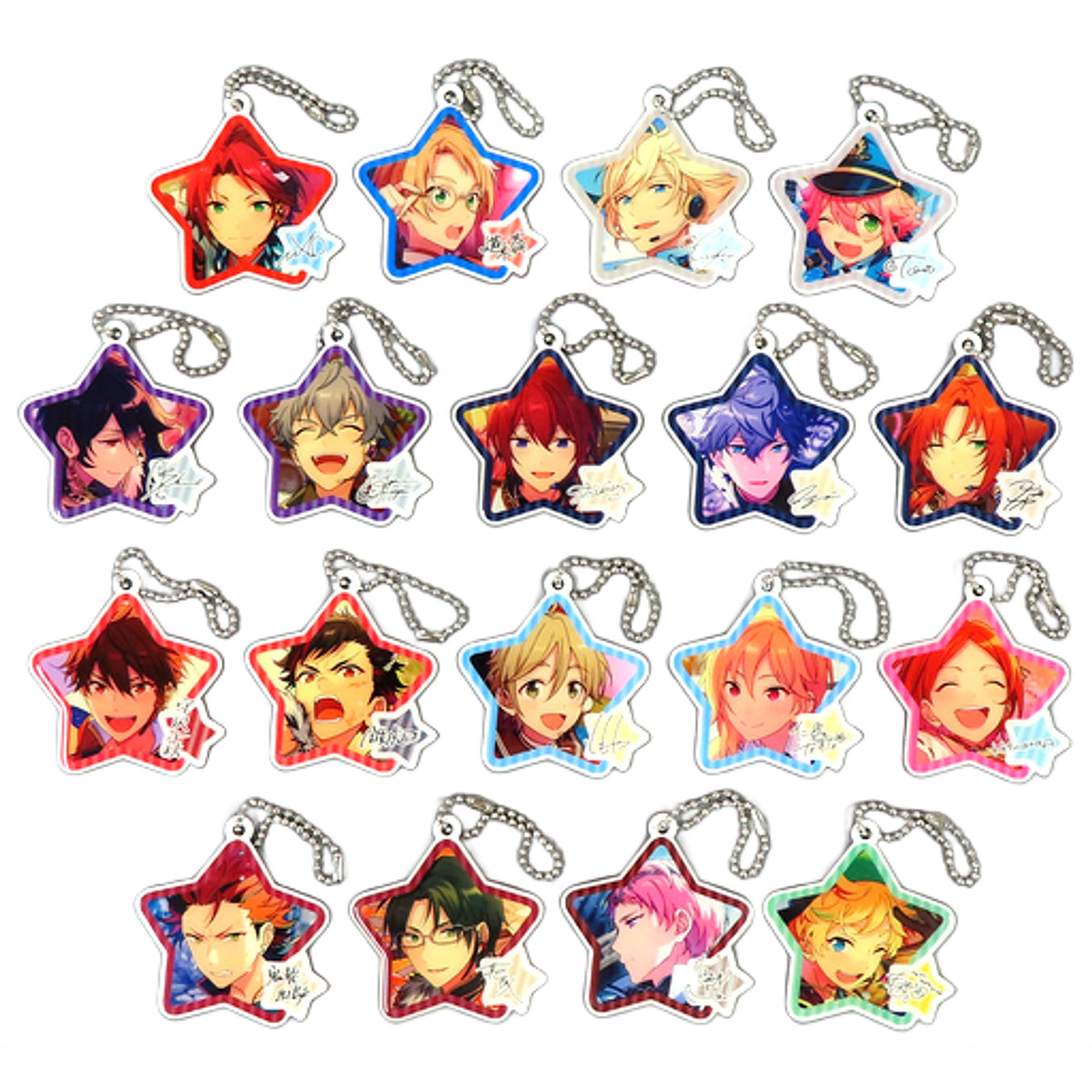 Ensemble Stars! Makoto Yuuki & Others Kyuvic Plate Keychain Part 6 All 18 Types Set Keychains [USED]