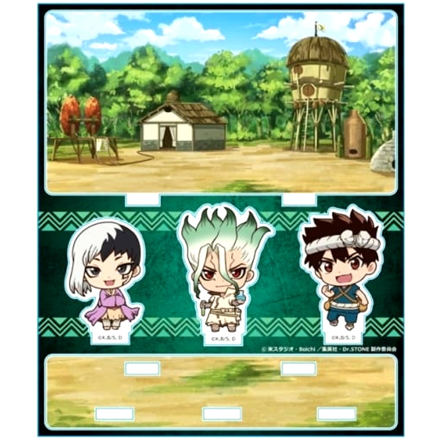 Senku and Chrome and Gen Dr.STONE Acrylic Diorama Design A [USED]