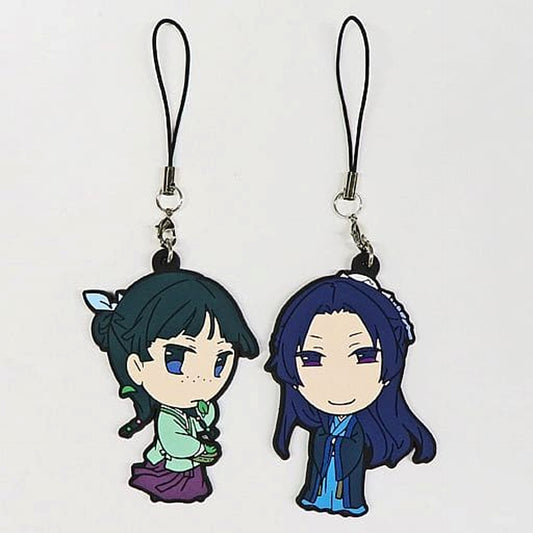 The Apothecary Diaries Maomao Jinshi Set of 2 Illustration by Toko Shino Rubber Strap Set Exclusive to Shufunotomo Infos Online Shop Light Novel Volume 9 Paid Bonus Offer Keychains [USED]