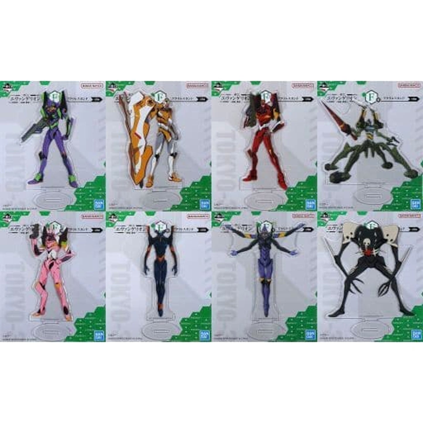 Evangelion Evangelion Unit 1 & Others All 8 Types Set Ichiban Kuji Apostle, Attack Acrylic Stand Prize F [USED]