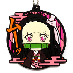 Demon Slayer: Kimetsu no Yaiba Nezuko Kamado Ichiban Kuji Demon Slayer's Will Part 3 Rubber Mascot with Quote Kyunchara Illustrations Prize G Keychains [USED]