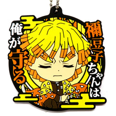 Zenitsu Agatsuma G Prize Rubber Mascot Quote Kyun Chara Illustrations Ichiban Kuji Demon Slayer Kisatsu no Kokorozashi 3 [USED]